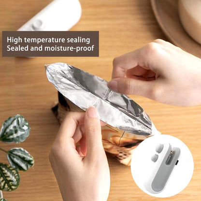 Mini Bag Sealer with Cutter Magnetic USB Rechargeable Snacks Food Vacuum Bag Heat Sealing Machine Resealer Opener Kitchen Gadget